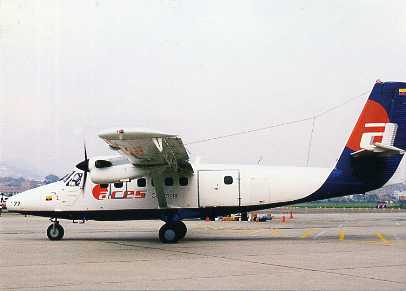 ACES Colombia ATR-42 Airline issue postcard